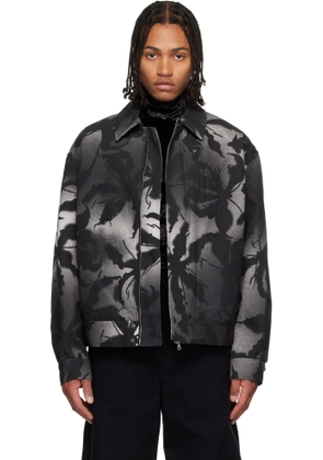 Dries Van Noten Black Printed Jacket