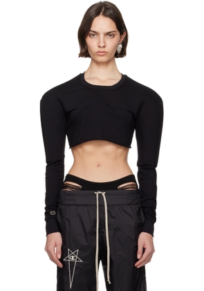 Rick Owens Black Champion Edition Girdered Cropped Harness T-shirt