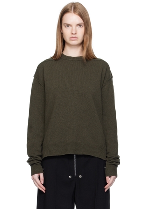 Rick Owens Khaki Concordians Round Neck Sweater