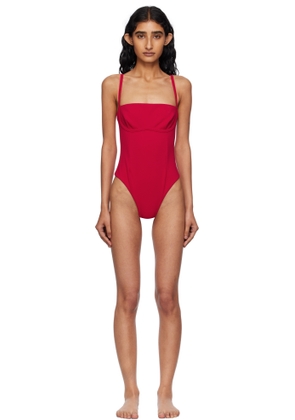 Haight Red Crepe Tamis Swimsuit