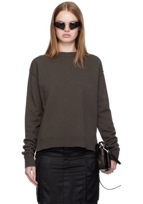 Rick Owens Gray Concordians Round Neck Sweater