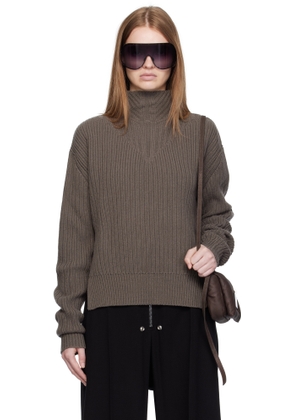 Rick Owens Gray Concordians Fisherman Turtleneck