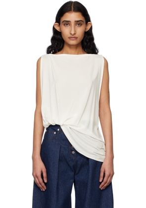 JACQUEMUS White La Croisière 'The Peplo' Top
