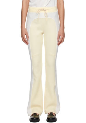 OPEN YY Off-White Paneled Lounge Pants