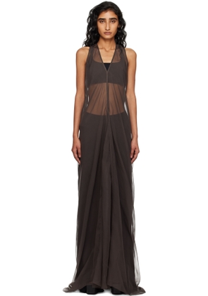 Rick Owens Gray Concordians SL Dustulator Maxi Dress