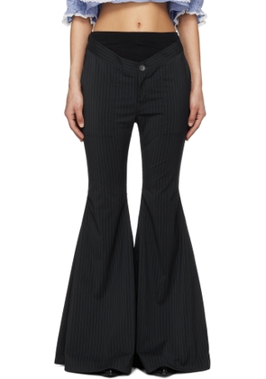 Jenny Fax Gray Office Buggy Trousers