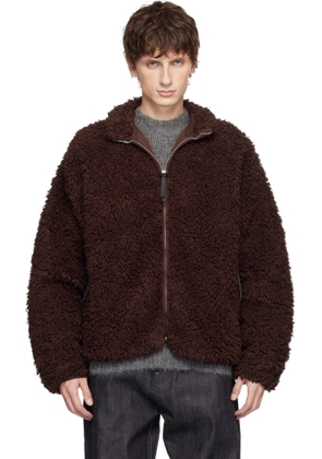 Jil Sander Burgundy Zip Up Jacket