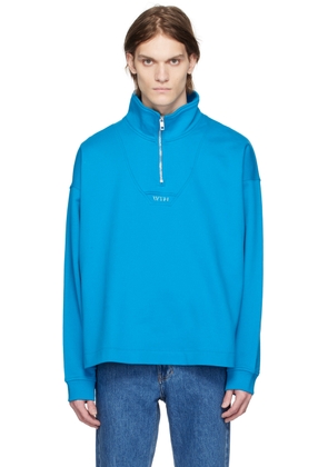 WOOYOUNGMI Blue Half-Zip Sweatshirt