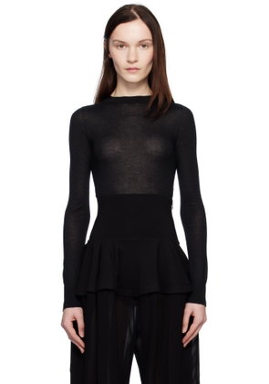 ALAÏA Black Cashmere Bodysuit