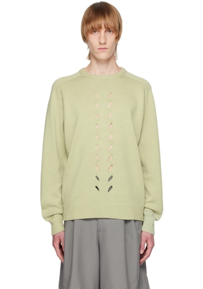 INSATIABLE HIGH SSENSE Exclusive Green Sesame Vox Sweater