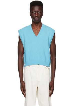 WOOYOUNGMI Blue V-Neck Vest