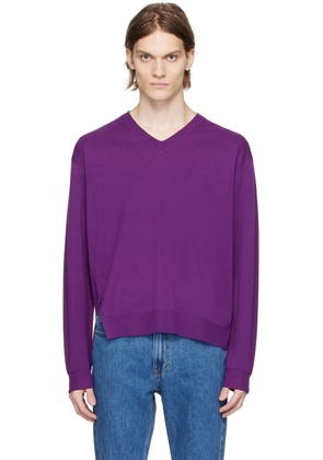 WOOYOUNGMI Purple V-Neck Sweater