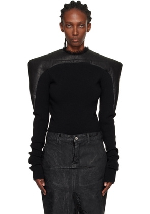 Rick Owens Black Concordians Runway Girdered Reversible Sweater