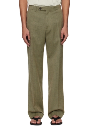 The Row Khaki Seth Trousers