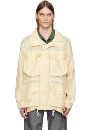 RANRA Yellow Explorer Silk Ripstop Long Hoodie Jacket