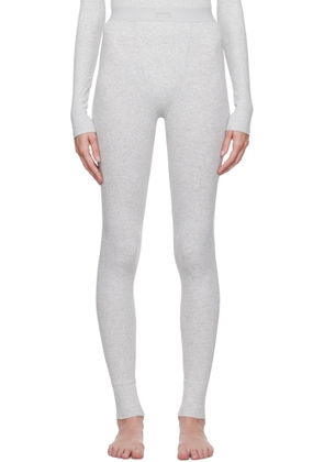 SKIMS Gray Cotton Rib Leggings