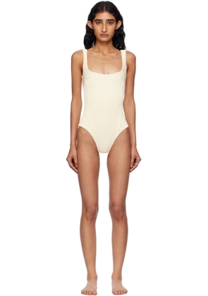 Haight Beige Ribbed Gabi Swimsuit