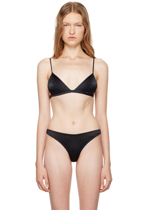 Fleur du Mal Black Luxe Triangle Bra