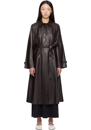 The Row Brown Ryota Leather Coat
