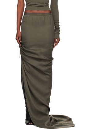 Rick Owens Khaki Concordians Edfu Maxi Skirt