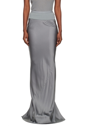 Rick Owens Gray Concordians Slim Coda Maxi Skirt