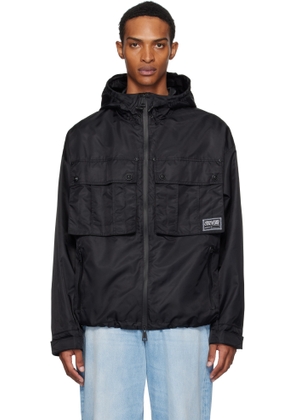 Versace Jeans Couture Black Piece Number Logo Blouson Jacket