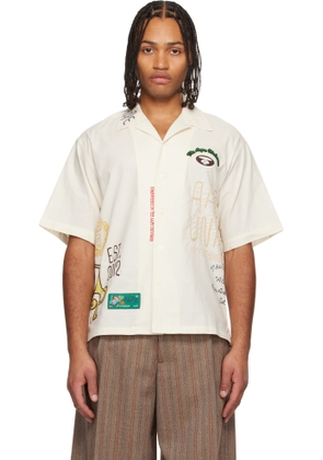AAPE by A Bathing Ape Off-White Multi-Logo Shirt