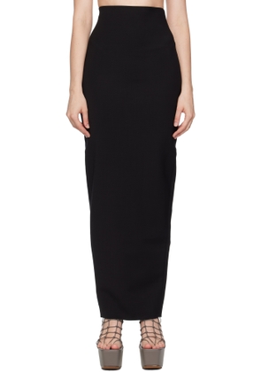 Rick Owens Black Concordians Dirt Pillar Maxi Skirt