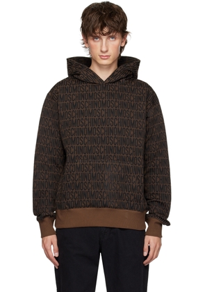 Moschino Brown Jacquard Hoodie