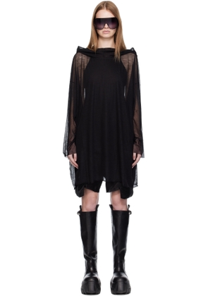 Rick Owens Black Concordians Hooded Tunic Hoodie