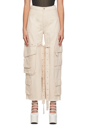 Marques Almeida Beige Multipocket Jeans