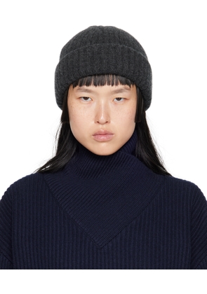 TOTEME Gray Chunky Brim Beanie