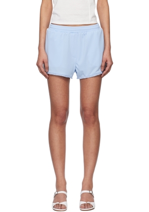Kijun Blue Frill Jersey Shorts