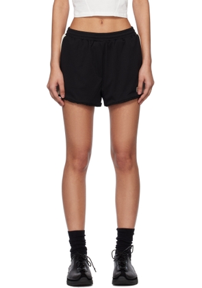 Kijun Black Frill Jersey Shorts