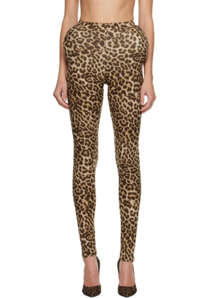 Duran Lantink Beige Padded Jersey Leggings