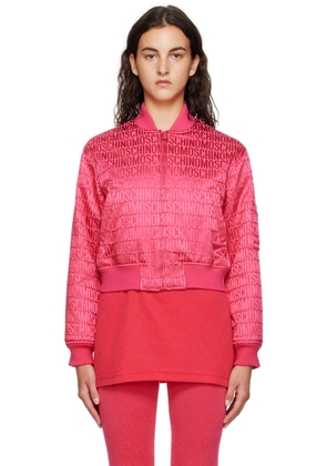 Moschino Pink Zip Bomber Jacket