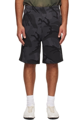 AAPE by A Bathing Ape Gray 'AAPENOW' Moonface Logo Sweat Shorts