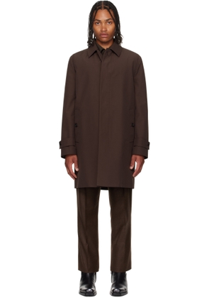 Ferragamo Brown Trench Car Coat