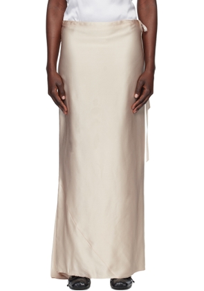 Ann Demeulemeester Beige Eveline Bias Maxi Skirt