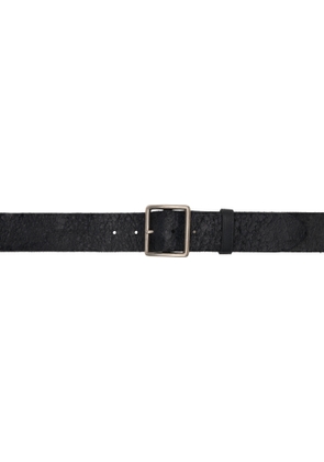 RRL Black Distressed Leather Belt