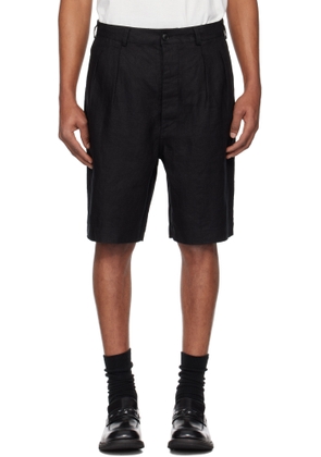 Sunflower Black Pleated Linen Shorts