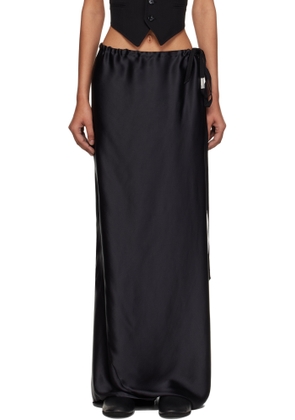 Ann Demeulemeester Black Eveline Long Bias Maxi Skirt