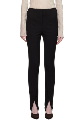 RECTO Black Zip Vent Trousers