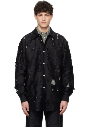Marni Black Boxy Fit Cut Out Shirt