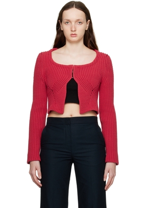 RECTO Red Chunky Cardigan