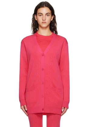 Moschino Pink Y-Neck Cardigan