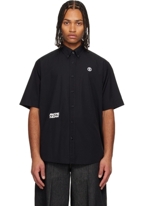 AAPE by A Bathing Ape Black 'AAPENOW' Moonface Logo Shirt