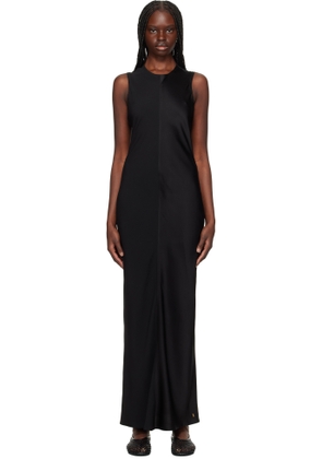 AMI Paris Black Straight Maxi Dress