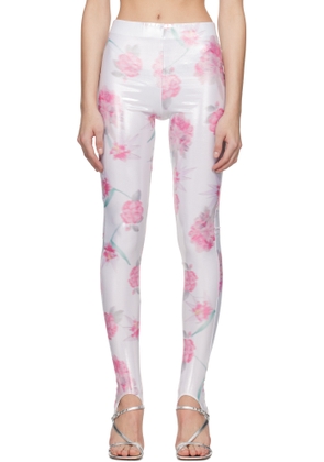 Julie Kegels White & Pink Pip Leggings
