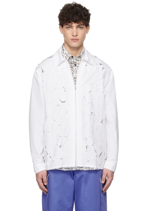 Marni White Cut Out Long Sleeve Shirt
